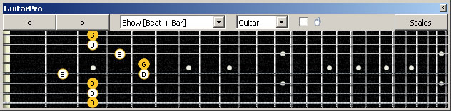 GuitarPro6 (8-string: Drop E) G major arpeggio : 8E6E4E1 box shape pdf