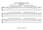 CAGED4BASS C pentatonic major scale box shapes GuitarPro6 TAB pdf