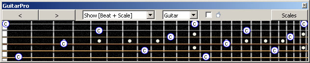 GuitarPro6: C natural octaves