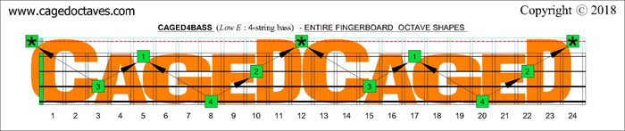 CAGED4BASS C natural fingerboard