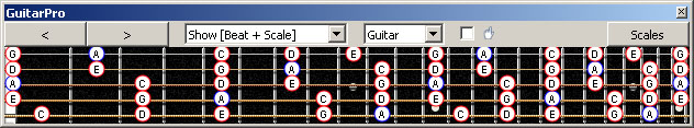 GuitarPro6 A minor scale