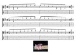 C major arpeggio 7-string guitar Drop A box shapes TAB pdf