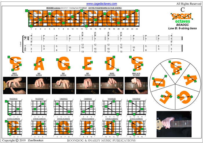 6-String Bass (Low B) : C natural octaves