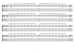 GuitarPro7 TAB (8-string guitar : Drop E - EBEADGBE) - C major arpeggio box shapes pdf (3nps)