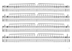 GuitarPro8 TAB: 6-string bass (Drop A - AEADGC) C major scale (ionian mode) box shapes (3nps) pdf