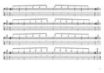 GuitarPro8 TAB: 6-string bass (Drop A - AEADGC) C major arpeggio box shapes (3nps) pdf
