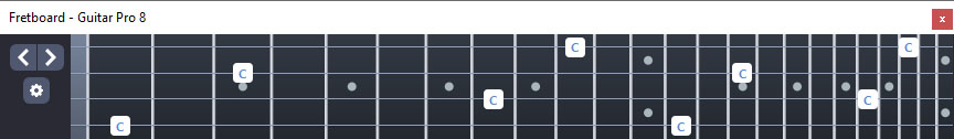 GuitarPro8: C natural octaves