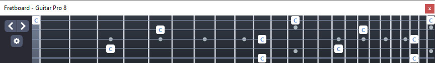 GuitarPro8: 5-String Bass (Drop D + High C - EADGC) C natural octaves