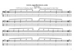 GuitarPro8 TAB: 5-string bass (Drop D + High C - EADGC) C major arpeggio box shapes (3nps) pdf