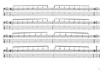 GuitarPro8 TAB: BAF#GED octaves 6-string bass (F#0 standard - F#BEADG) C major arpeggio box shapes