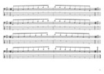 GuitarPro8 TAB: BAF#GED octaves 6-string bass (F#0 standard - F#BEADG) C major arpeggio box shapes
