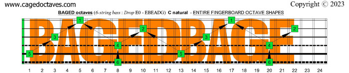 BAGED octaves fingerboard : C natural octaves