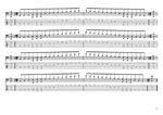GuitarPro8 TAB: BAGED octaves 6-string bass (Drop E0 standard - EBEADG) C major scale (ionian mode) box shapes