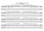 GuitarPro8 TAB : BAGED octaves 6-string bass (Drop E0 standard - EBEADG) C major arpeggio box shapes pdf