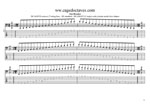 GuitarPro8 TAB : BCAGEFD octaves 7-string bass (B0 standard - BEADGCF) C major scale (ionian mode) box shapes pdf