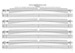GuitarPro8 TAB : Meshuggah's 8-String Guitar Tuning (FBbEbAbDbGbBbEb) C major scale (ionian mode) box shapes pdf