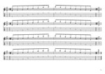 GuitarPro8 TAB:  CAGED octaves (Baritone 6-string guitar : B1 standard tuning - BEADF#B) C major arpeggio box shapes (3nps) pdf