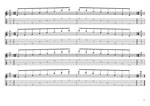 GuitarPro8 TAB:  CAGED octaves (Baritone 6-string guitar : B1 standard tuning - BEADF#B) C major arpeggio box shapes (3nps) pdf