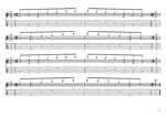 GuitarPro8 TAB:  CAGED octaves (Baritone 6-string guitar : B1 standard tuning - BEADF#B) C major arpeggio box shapes (3nps) pdf