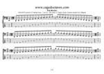 GuitarPro7 TAB PDF : 5-String Bass (Low B) C major scale (ionian mode) box shapes