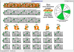 AGEDA octaves A minor-diminished arpeggio box shapes pdf