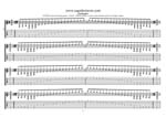GuitarPro7 TAB: A minor scale (aeolian mode) 3nps box shapes pdf